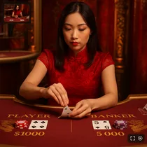 TurboWins - Élő Baccarat játék professzionális krupié-val